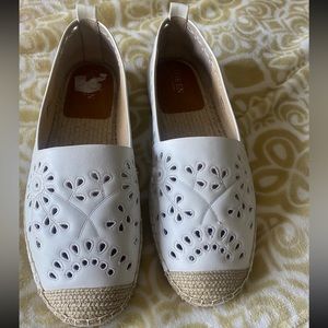 LAUREN RALPH LAUREN white Flat Espadrilles